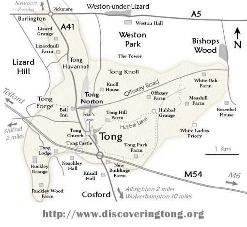 Parish of Tong map